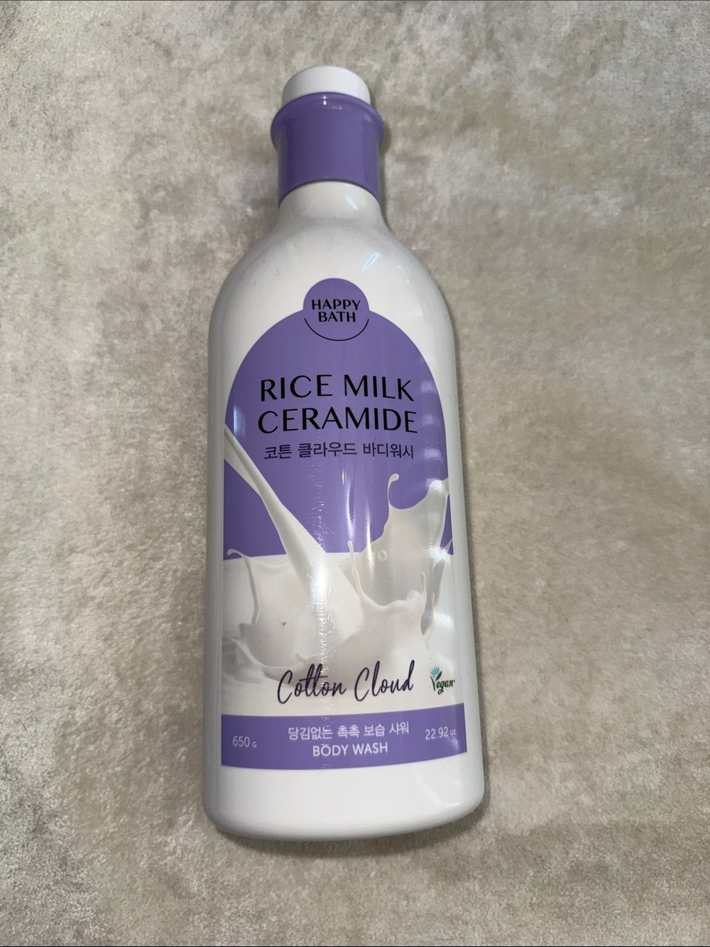 Rice Milk Ceramide Cotton Cloud Body Wash - Purple